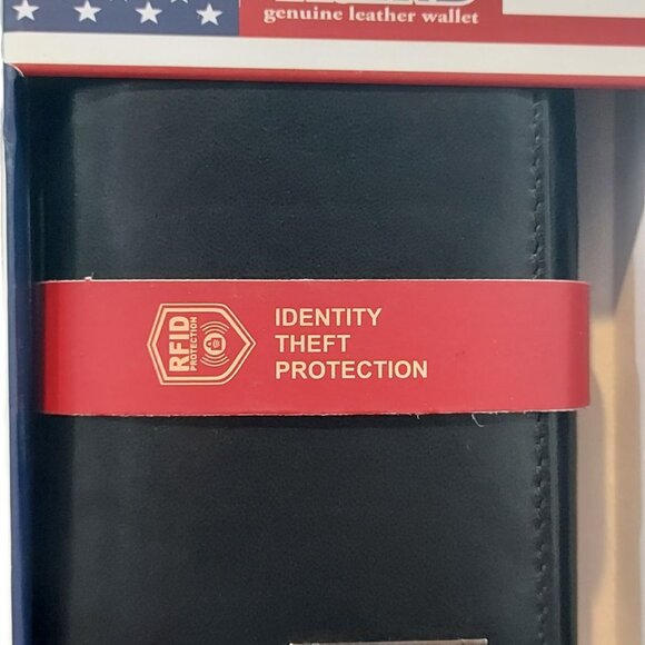 Men's Genuine Leather Wallet with RFID Black - Picture 3 of 8